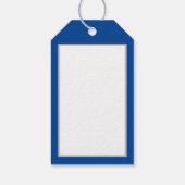 Silver Christmas Tree on Blue Geschenkanhänger (Rückseite)