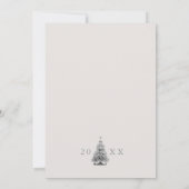 Silver Christmas Tree Red Bow Corporate Holiday Einladung (Rückseite)