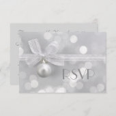 Silver Christmas UAWG RSVP Karte (Vorne/Hinten)