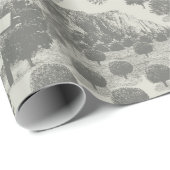 Silver Christmas Winter Wonderland Geschenkpapier (Rolleneckpunkt)