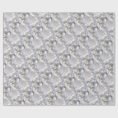 Silver Christmas Wrapping Paper Geschenkpapier (Flach)
