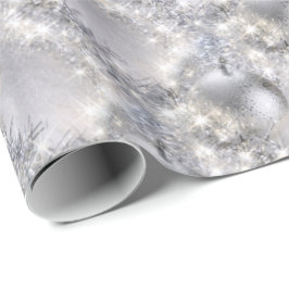 Silver Christmas Wrapping Paper Geschenkpapier