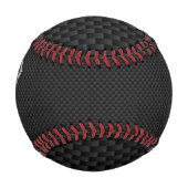 Silver Chrome Deer on Carbon Fibre Style Print Baseball (Vorderseite)