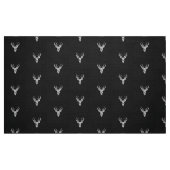 Silver Chrome Deer on Carbon Fibre Style Print Stoff (Fat Quarter (45,7 x 55,9 cm))