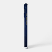 Silver Chrome Geometric Bear Blue Python iPhone 16 Hülle (Linke Seite)