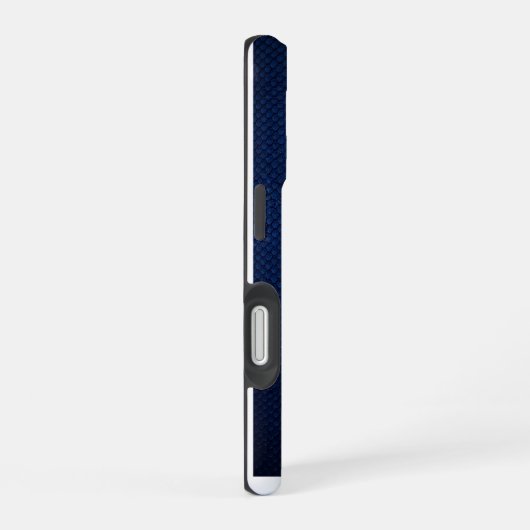 Silver Chrome Geometric Bear Blue Python iPhone 16 Hülle (Rechte Seite)