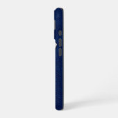 Silver Chrome Geometric Bull Blue Python iPhone 16 Hülle (Linke Seite)