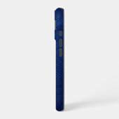 Silver Chrome Geometric Deer Blue Python iPhone 16 Hülle (Linke Seite)