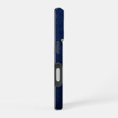 Silver Chrome Geometric Giraffe Blue Python iPhone 16 Hülle (Rechte Seite)