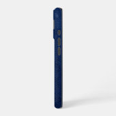 Silver Chrome Geometric Horse Blue Python iPhone 16 Hülle (Linke Seite)