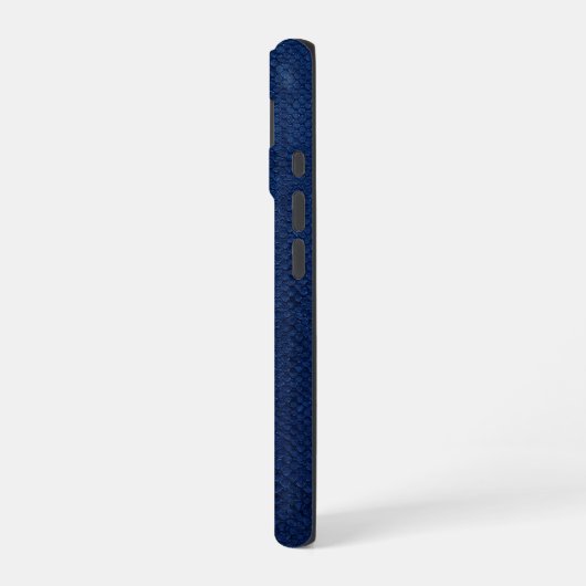 Silver Chrome Geometric Horse Blue Python iPhone 16 Hülle (Linke Seite)