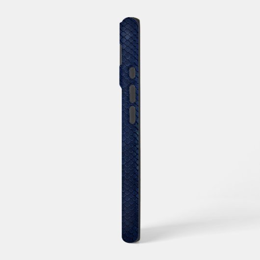 Silver Chrome Geometric Phoenix Blue Python iPhone 16 Hülle (Linke Seite)