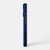 Silver Chrome Geometric Ram Blue Python iPhone 16 Hülle (Linke Seite)