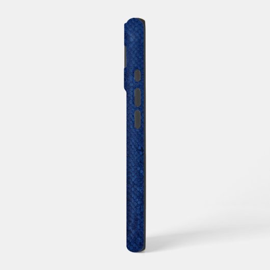 Silver Chrome Geometric Shark Blue Python iPhone 16 Hülle (Linke Seite)