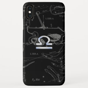 Silver Chrome Libra Zodiac Sign auf Hevelius iPhone XS Max Hülle