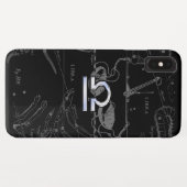 Silver Chrome Libra Zodiac Sign auf Hevelius Case-Mate iPhone Hülle (Rückseite (Horizontal))