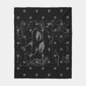 Silver Chrome Libra Zodiac Sign auf Hevelius Fleecedecke (Vorderseite)