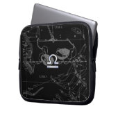 Silver Chrome Libra Zodiac Sign auf Hevelius Laptopschutzhülle (Vorderseite Links)