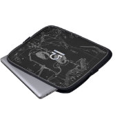 Silver Chrome Libra Zodiac Sign auf Hevelius Laptopschutzhülle (Vorne Knopf)