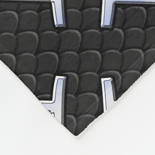 Silver Chrome like Gemini Zodiac Sign Fleecedecke (Ecke)