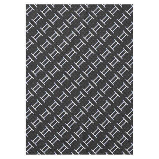 Silver Chrome like Gemini Zodiac Sign Tischdecke (Vorderseite)