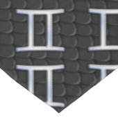 Silver Chrome like Gemini Zodiac Sign Tischdecke (Schrägansicht)