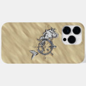 Silver Chrome Like Mermaid in Sand Case-Mate iPhone Hülle (Rückseite (Horizontal))