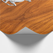 Silver Chrome like Running Dee on Fine Teak Print Geschenkpapier (Ecke)