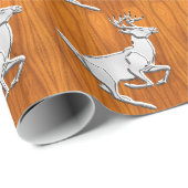 Silver Chrome like Running Dee on Fine Teak Print Geschenkpapier (Rolleneckpunkt)
