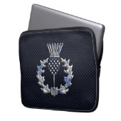 Silver Chrome like Scottish Thistle Laptopschutzhülle (Vorderseite Links)