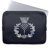 Silver Chrome like Scottish Thistle Laptopschutzhülle (Vorderseite)