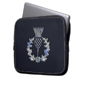 Silver Chrome like Scottish Thistle Laptopschutzhülle (Vorderseite Links)
