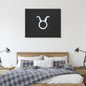 Silver Chrome like Taurus Zodiac Sign Leinwanddruck (Insitu (Schlafzimmer))