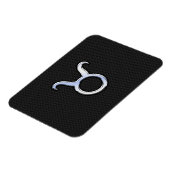 Silver Chrome like Taurus Zodiac Sign Magnet (Linke Seite)