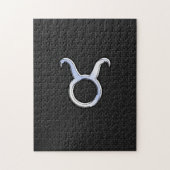 Silver Chrome like Taurus Zodiac Sign Puzzle (Vertikal)
