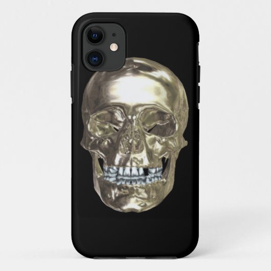 Silver Chrome Skull iPhone 5G Fall Case-Mate iPhone Hülle (Rückseite)