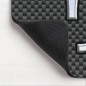 Silver Chrome wie Capricorn Symbol Carbon Fibre Mousepad (Ecke)