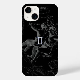 Silver Chrome wie Gemini Zodiac Sign auf Hevelius Case-Mate iPhone 14 Hülle