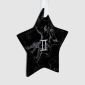 Silver Chrome wie Gemini Zodiac Sign auf Hevelius Ornament (Vorderseite)
