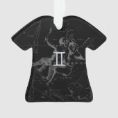 Silver Chrome wie Gemini Zodiac Sign auf Hevelius Ornament (Vorderseite)