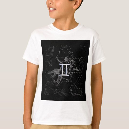 Silver Chrome wie Gemini Zodiac Sign auf Hevelius T-Shirt (Vorderseite)