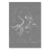 Silver Chrome wie Gemini Zodiac Sign auf Hevelius Tischnummer (Rückseite)