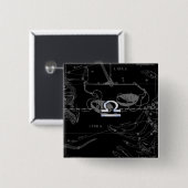 Silver Chrome wie Libra Zodiac Sign auf Hevelius Button (Vorne & Hinten)