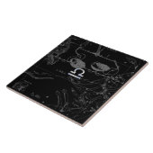 Silver Chrome wie Libra Zodiac Sign auf Hevelius Fliese (Seite)
