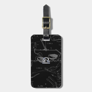 Silver Chrome wie Libra Zodiac Sign auf Hevelius Gepäckanhänger