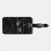 Silver Chrome wie Libra Zodiac Sign auf Hevelius Gepäckanhänger (Rückseite horizontal)