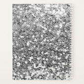 Silver Chunky Glitzer Personalisiert 2025 Planer (Rückseite)