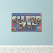 Silver City, New Mexico - Große Briefmarkenszenen Leinwanddruck (Insitu (Holzboden))