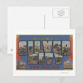 Silver City, New Mexico - Große Briefmarkenszenen Postkarte (Vorne/Hinten)