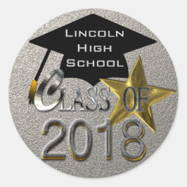 Silver Class 2018 Abschluss Siegel Sticker
